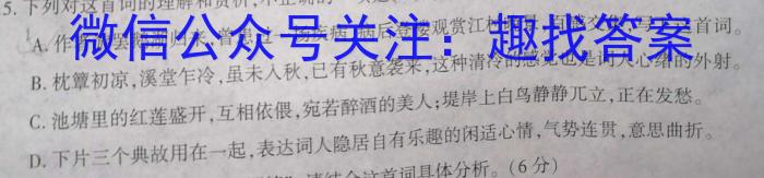 三晋卓越联盟·山西省2023-2024学年高二7月质量检测卷语文