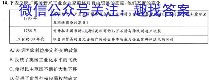 承德市高中2023-2024学年度高二年级第二学期月考（577）&政治