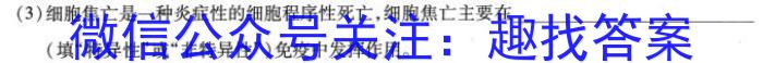 文博志鸿 2023-2024学年九年级第一学期学情分析二生物学试题答案