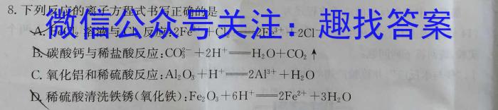 3[淮北一检]淮北市2024届高三第一次质量检测化学试题