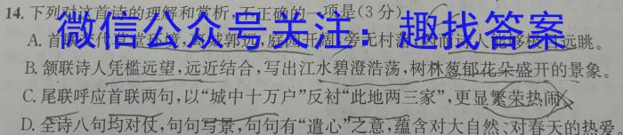 [临汾一模]山西省临汾市2024年高考考前适应性训练考试(一)1语文