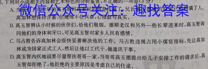 文博志鸿 2024年河北省初中毕业生升学文化课模拟考试(经典二)语文