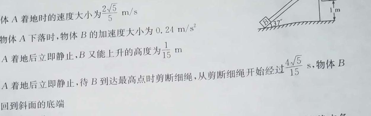 [今日更新]2023-2024学年湖北省高二考试4月联考(24-398B).物理试卷答案