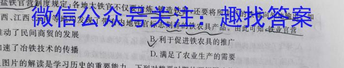 陕西省2023-2024学年度第二学期七年级期中调研试题（卷）Y历史试卷