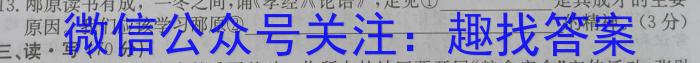 2024年河北省初中毕业生升学文化课模拟考试(导向一)语文