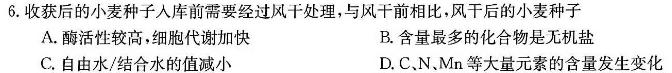 衡中同卷2023-2024学年度下学期高三五调考试生物学部分