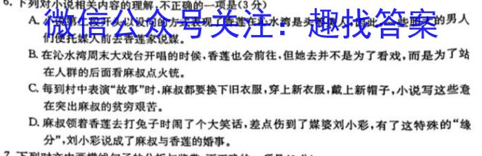 河南省2023-2024学年度九年级第一学期期末测试卷语文