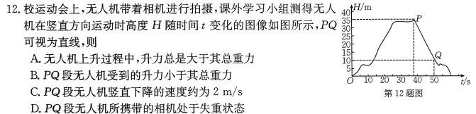 [今日更新]文博志鸿 2024年河北省九年级基础摸底考试(一)1.物理试卷答案