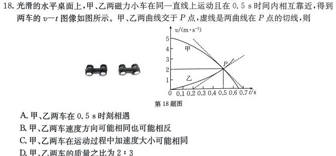 2023-2024学年安徽省阜阳市高二年级教学质量统测(24-568B)(物理)试卷答案