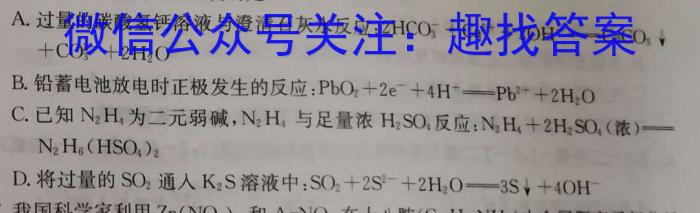 3贵州省六盘水市2024届高三年级第二次诊断性监测(24-265C)化学试题