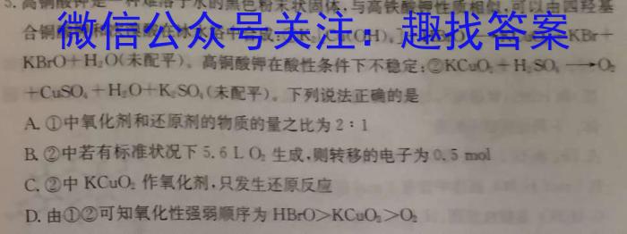 32024届衡水金卷先享题调研卷(河北专版)二化学试题