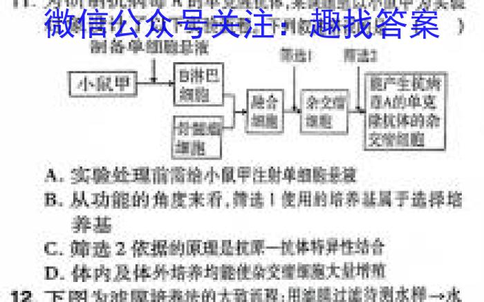 2024年山西省高二5月联考(24-546B)生物学试题答案