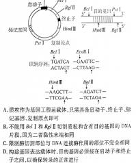 2024届红河州高中毕业生第三次复习统一检测生物学部分