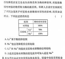 山东省2024年普通高等学校招生全国统一考试测评试题(六)6生物