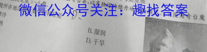 山西省2024年九年级教学质量检测（8月）地理试卷答案