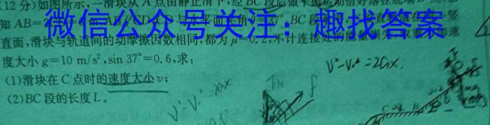 山西省吕梁市2023-2024学年第一学期七年级期末教学质量检测与评价物理试卷答案