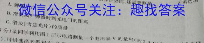  [华大新高考联盟]2024年高三名校高考预测卷（安徽卷）物理试题答案