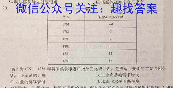 渭源一中教育联盟2024~2025学年度第一学期暑假开放日教学测试(25012C)政治1