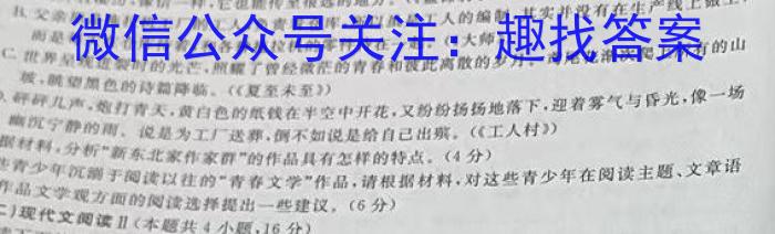 Z-1陕西省汉中市2023-2024学年度第一学期九年级阶段测试（二）语文