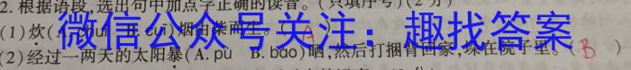 衡中同卷 2023-2024学年度上学期高三年级期末考试语文