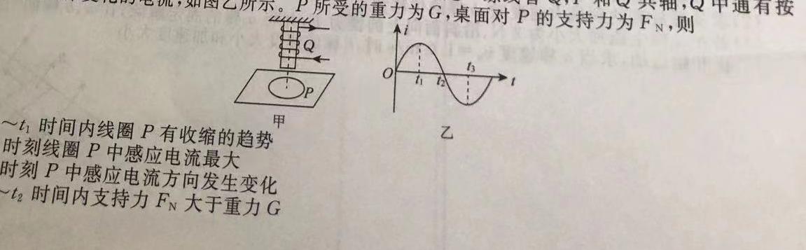 [今日更新]甘肃省2024年新高考联考卷（2024.4.9）.物理试卷答案