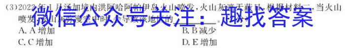 [今日更新]安徽省2024届下学期九年级开学考试（无标题）地理h