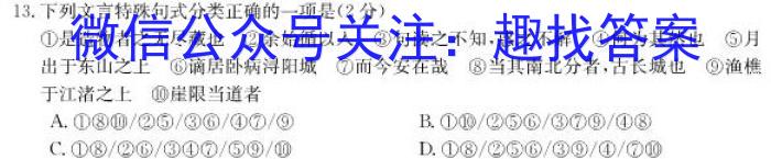 长沙市2024年高三新高考适应性考试(1月)语文