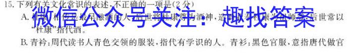 江淮教育联盟2023~2024学年度九年级第一次联考/语文