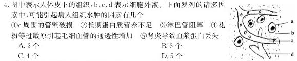 河南省2024年中考模拟示范卷 HEN(一)1生物学部分