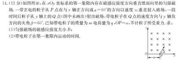 [今日更新][保定一模]保定市2024年高三第一次模拟考试.物理试卷答案