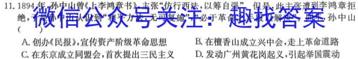 2024年陕西省初中学业水平考试全真模拟卷（四）历史试题答案