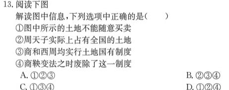 天一大联考 齐鲁名校联盟2023-2024学年(下)高三年级开学质量检测历史