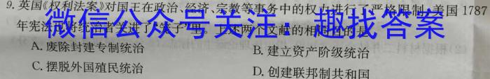 炎德英才大联考长沙一中2024届高三月考试卷（六）历史试卷答案