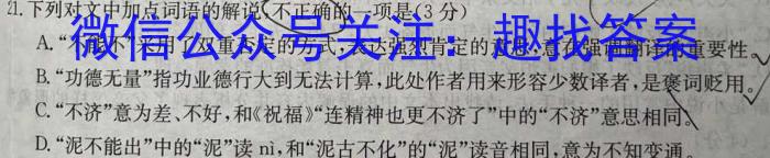 吉林省扶余市第二实验学校2024年高一下学期期中考试试题(231696D)语文