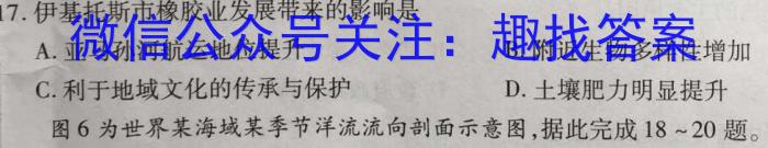 2024年春季鄂东南省级示范高中教育教学改革联盟学校期中联考（高一）地理试卷答案