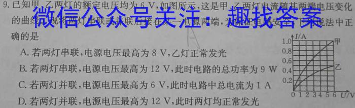 江西省2024年初中学业水平考试模拟(一)f物理