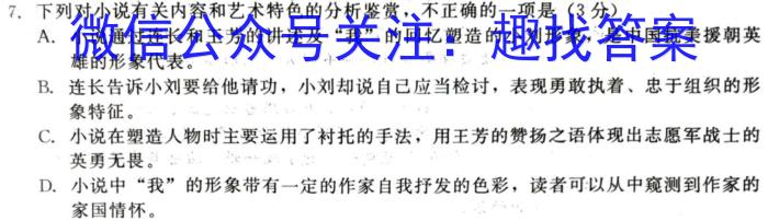 安徽省2024-2025学年高二年级上学期阶段检测联考（9月）语文