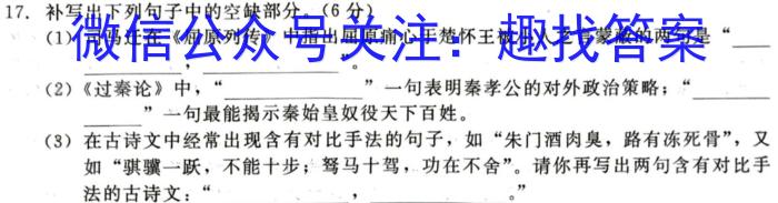 河北省邢台市2023-2024学年高三(上)期末测试(24-233C)/语文