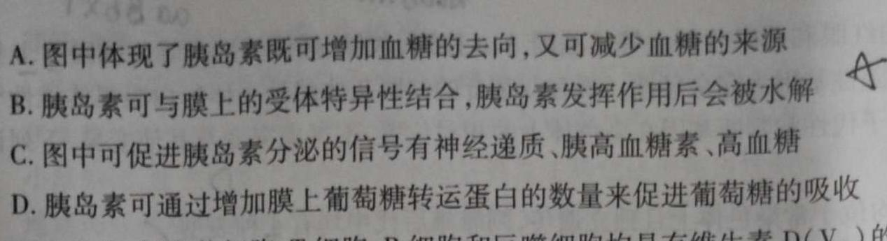 山西省2023-2024学年度九年级第一学期学业水平考试试题（卷）（六）生物学部分