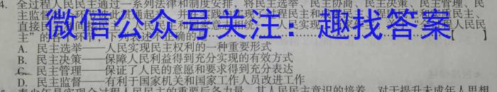 2024年普通高等学校招生全国统一考试·金卷 BY-E(六)6政治试卷d答案