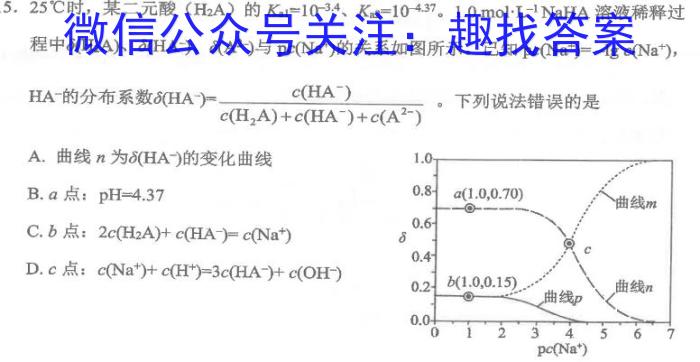 3邯郸市2024届高三年级第二次调研监测化学试题