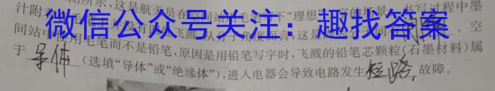 安徽省2024年八年级春季阶段性质量评估（期中卷）h物理