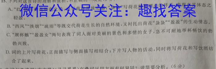 豫才教育2024年河南省名校大联考试卷语文