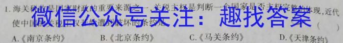 安徽省合肥市某县2023-2024学年度九年级第一次教学质量检测历史试卷答案