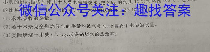 江西省南昌县2023-2024学年度第一学期九年级期末考试物理试卷答案