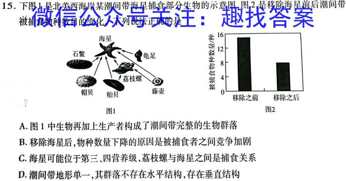 2024普通高等学校招生全国统一考试冲刺预测全国卷(二)生物学试题答案