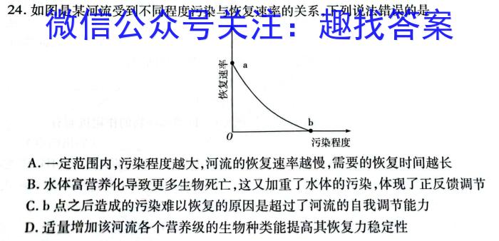 2024届枣庄市高三模拟考试(2024-3月)生物学试题答案