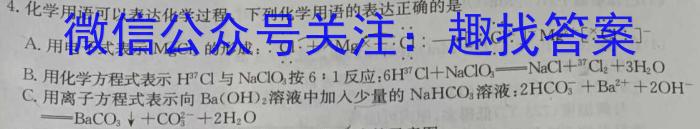 3商洛市2024届高三第一次模拟检测(24-245C)化学试题