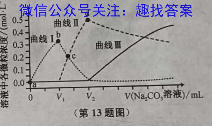 q24届高三年级TOP二十名校调研考试九化学