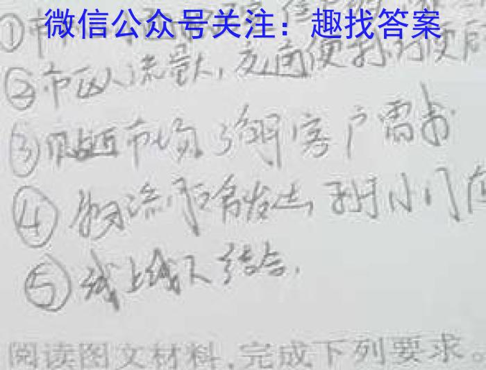 甘肃省2024年陇南市中考模拟联考卷（二）地理试卷答案